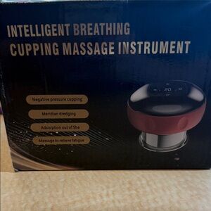 Intelligent Breathing Cupping Massage Instrument - Black & Burgundy
